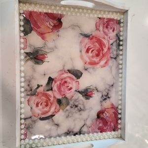 Wooden shabby chic tray